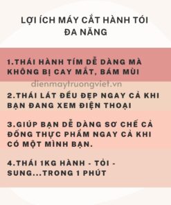 lợi ích máy cắt hành tỏi inox