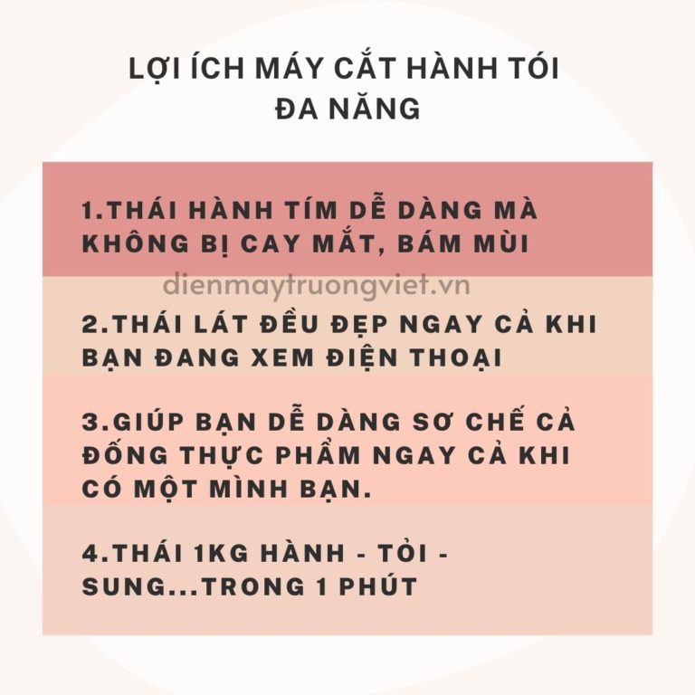 lợi ích máy cắt hành tỏi inox