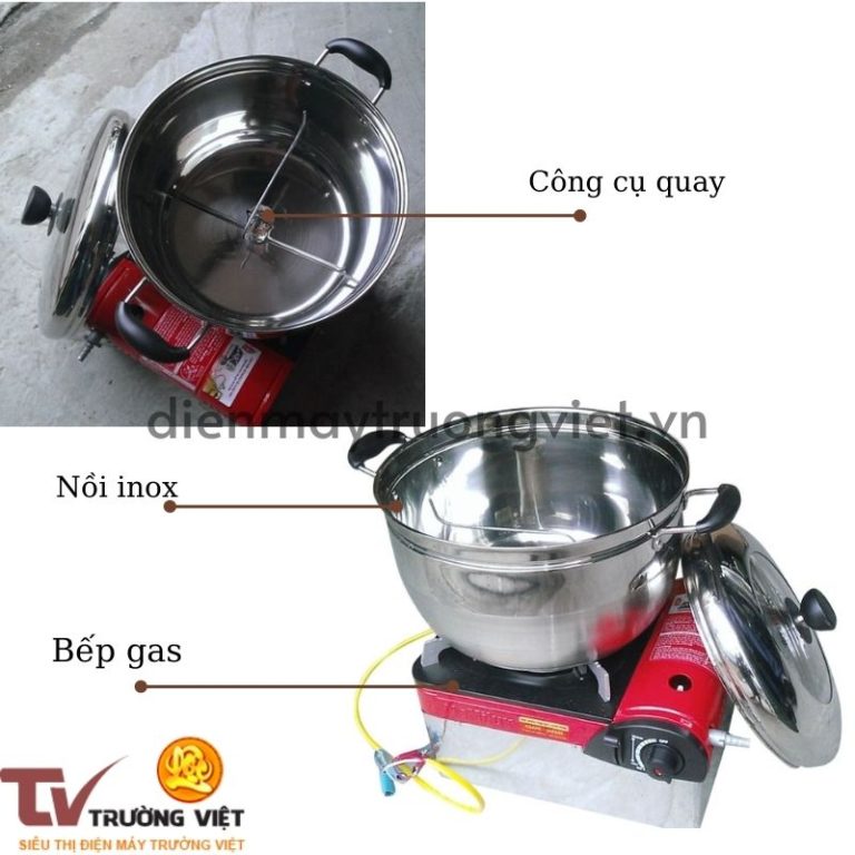 Cấu tạo máy làm bắp rang bơ bằng gas