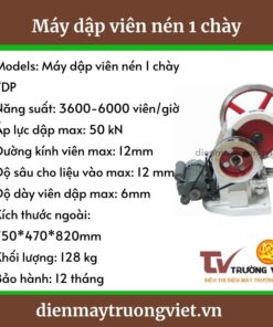 Thông số kỹ thuật máy dập viên nén 1 chày