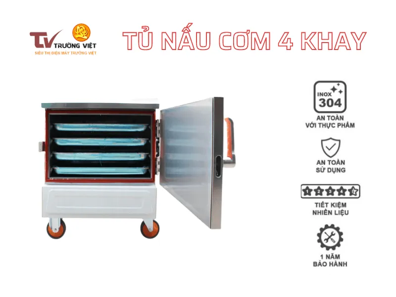 Tủ nấu cơm 4 khay